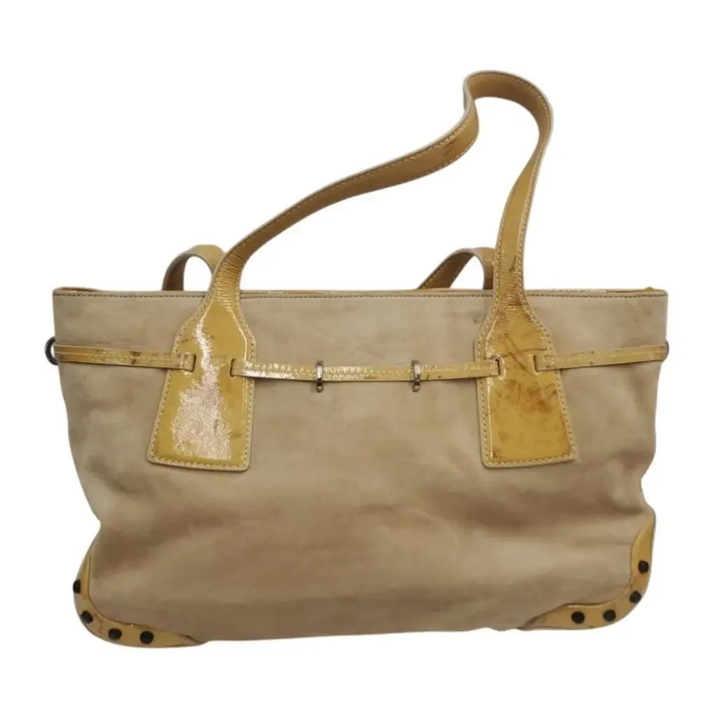 Vintage Tod’s Light Brown & Yellow Leather Shoulder Bag – Italian Luxury Classic
